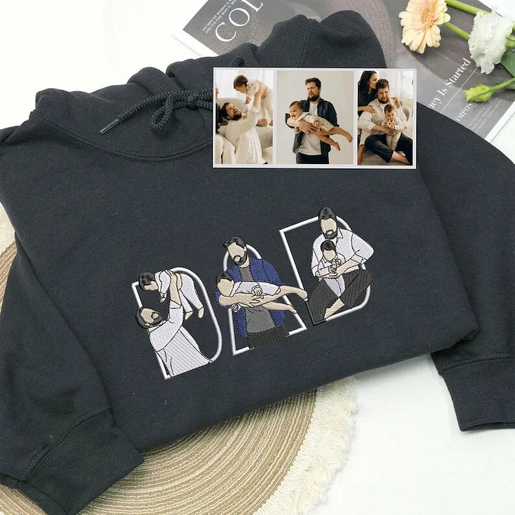 Custom Family Embroidered Sweatshirt – A Unique and Heartwarming Gift for Papa, Dad or Mama