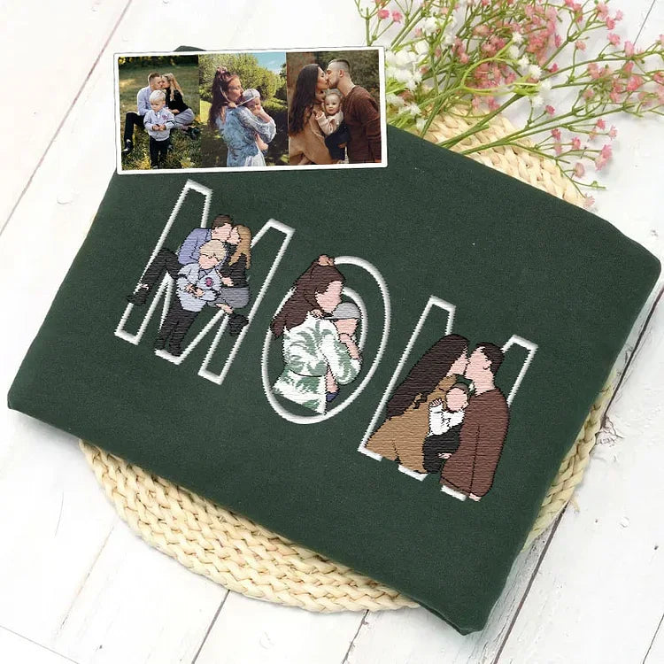 Custom Family Embroidered Sweatshirt – A Unique and Heartwarming Gift for Papa, Dad or Mama