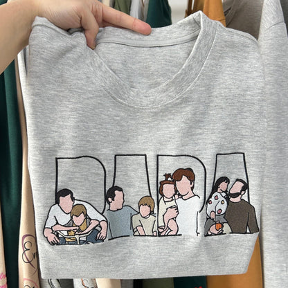 Custom Family Embroidered Sweatshirt – A Unique and Heartwarming Gift for Papa, Dad or Mama