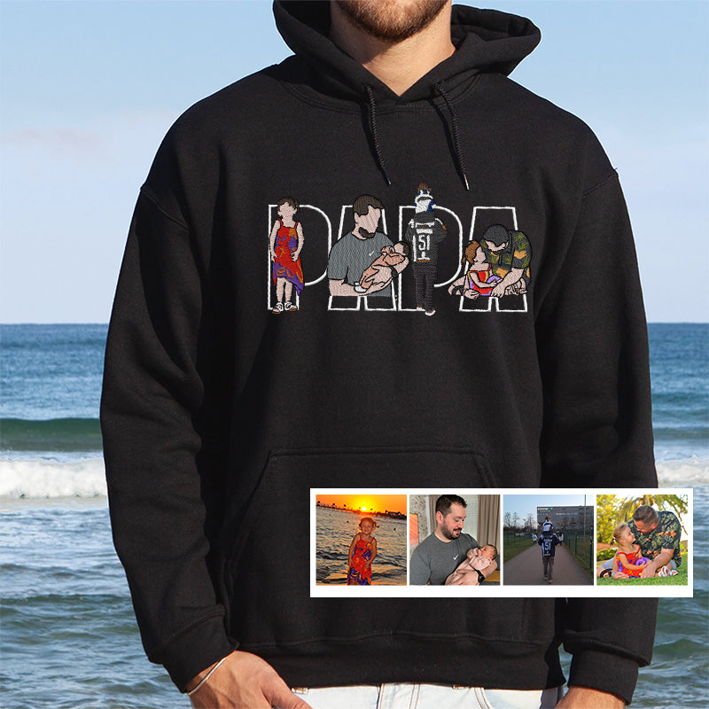 Custom Family Embroidered Sweatshirt – A Unique and Heartwarming Gift for Papa, Dad or Mama