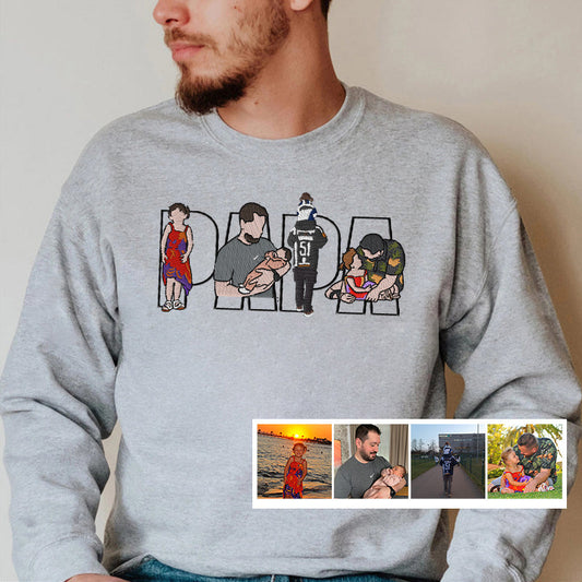 Custom Family Embroidered Sweatshirt – A Unique and Heartwarming Gift for Papa, Dad or Mama