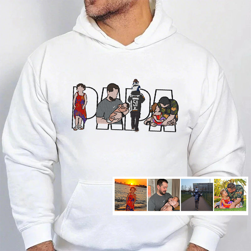 Custom Family Embroidered Sweatshirt – A Unique and Heartwarming Gift for Papa, Dad or Mama