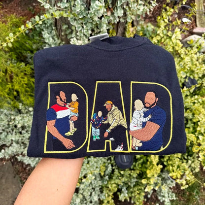 Custom Family Embroidered Sweatshirt – A Unique and Heartwarming Gift for Papa, Dad or Mama