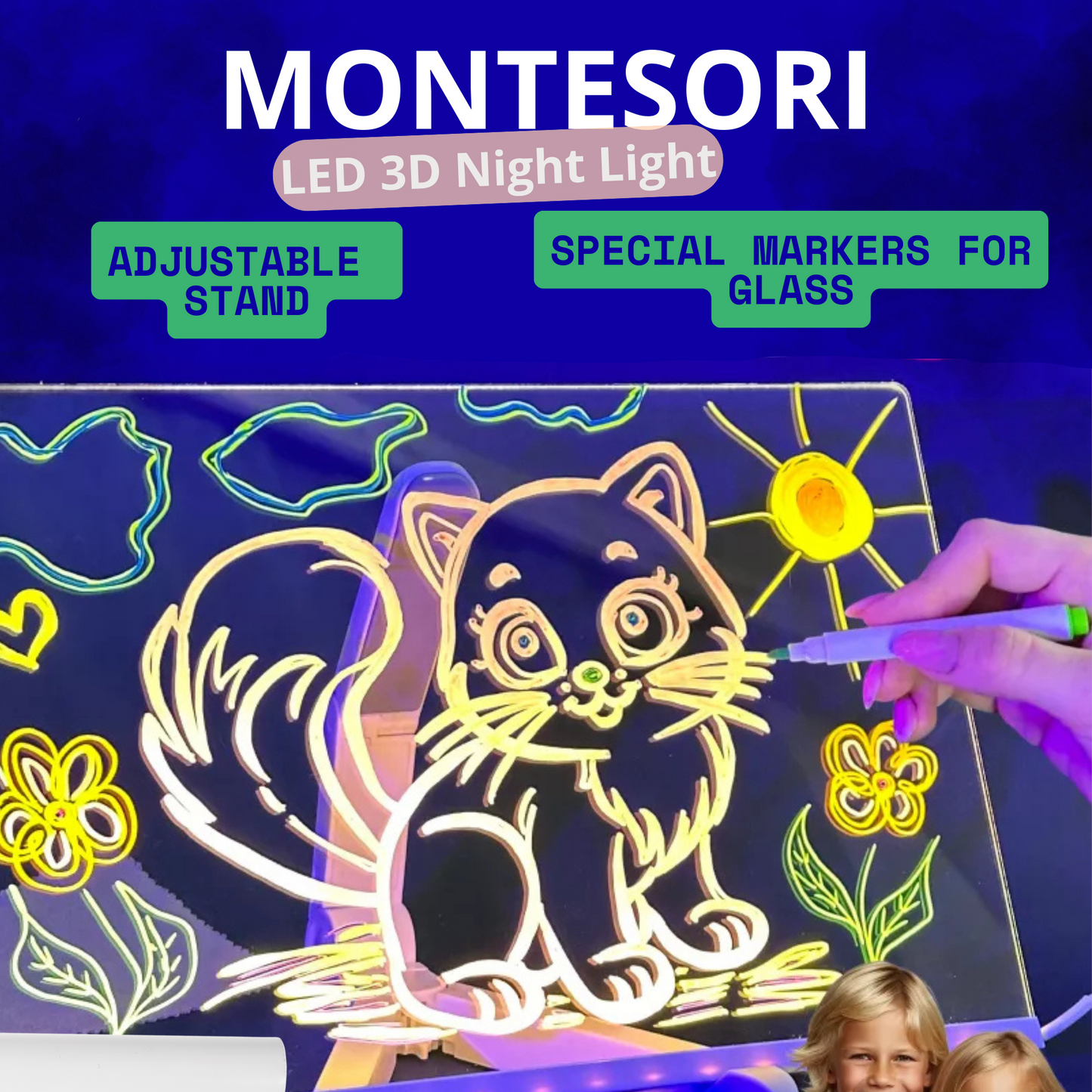 Montessori LED 3D Night Light