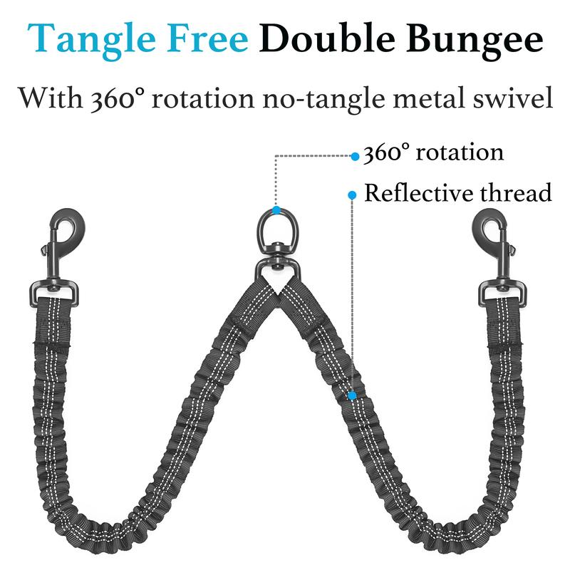 Heavy Duty Dog Leash with Shock Absorbing Bungee