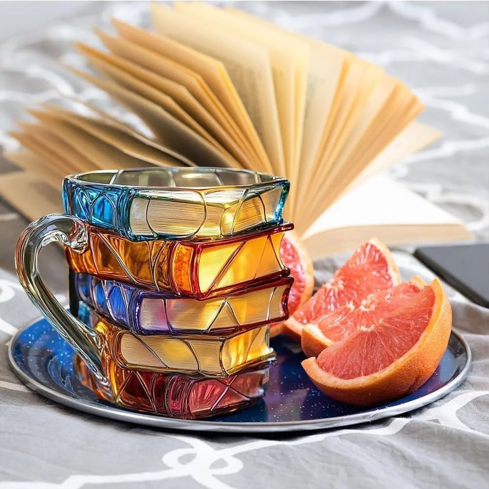 Ceramic Innovative 3D Painting Book Mug