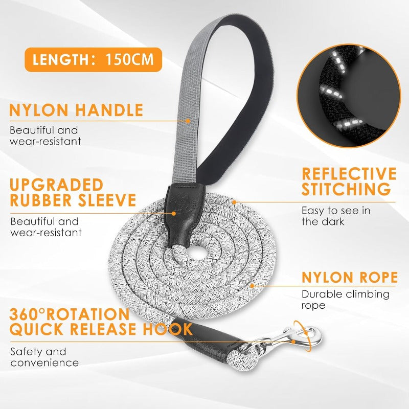 YoPoll Breathable Dog Harness with Reflective Leash Set