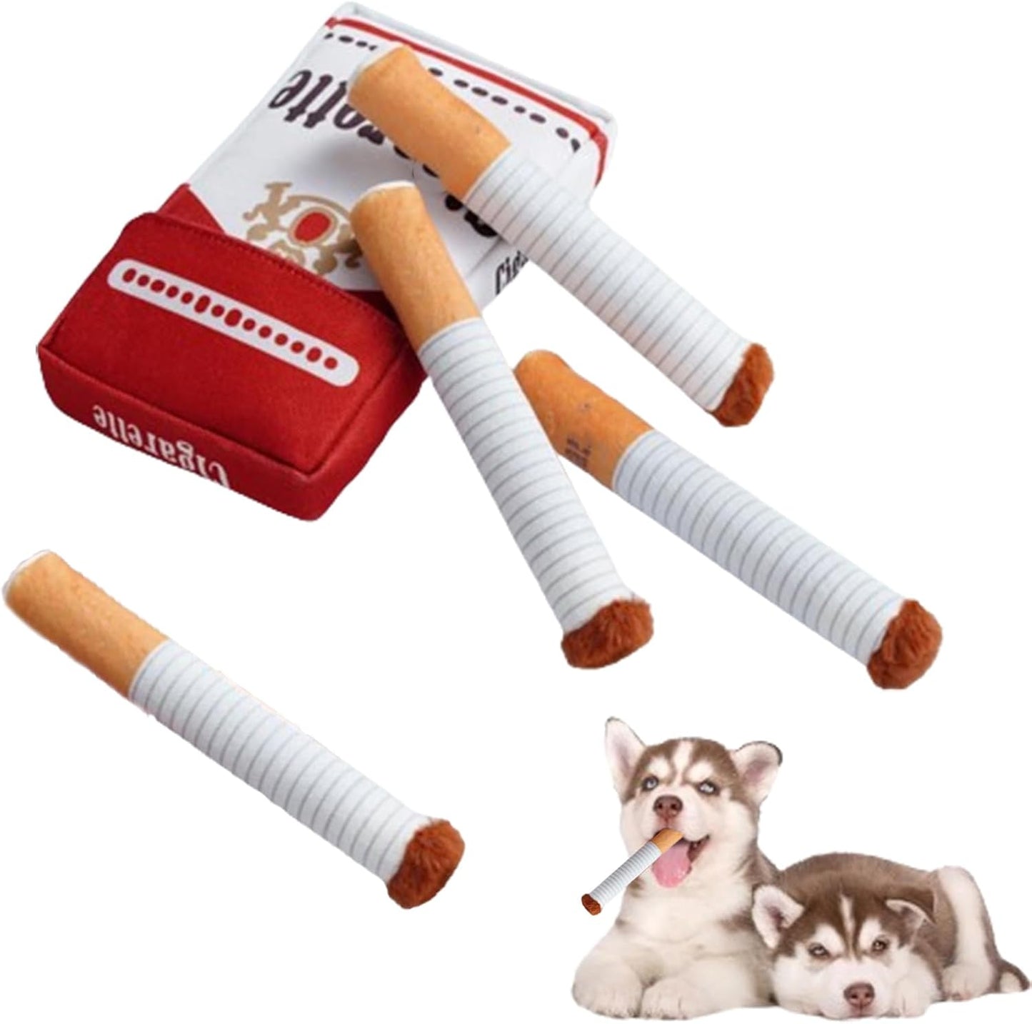 Cuddle Ciggy Plush Cigarette Dog Toy Set