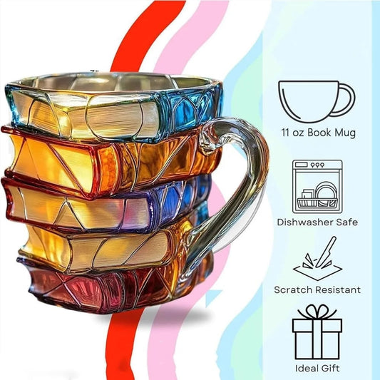 Ceramic Innovative 3D Painting Book Mug