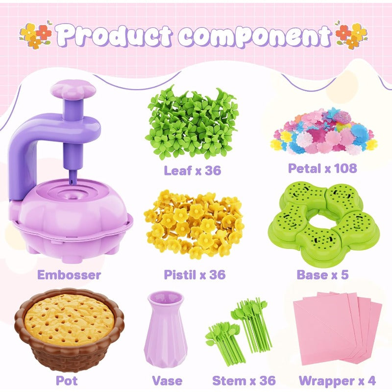 Kids DIY Flower Craft Kit – Press & Build Your Own Bouquets