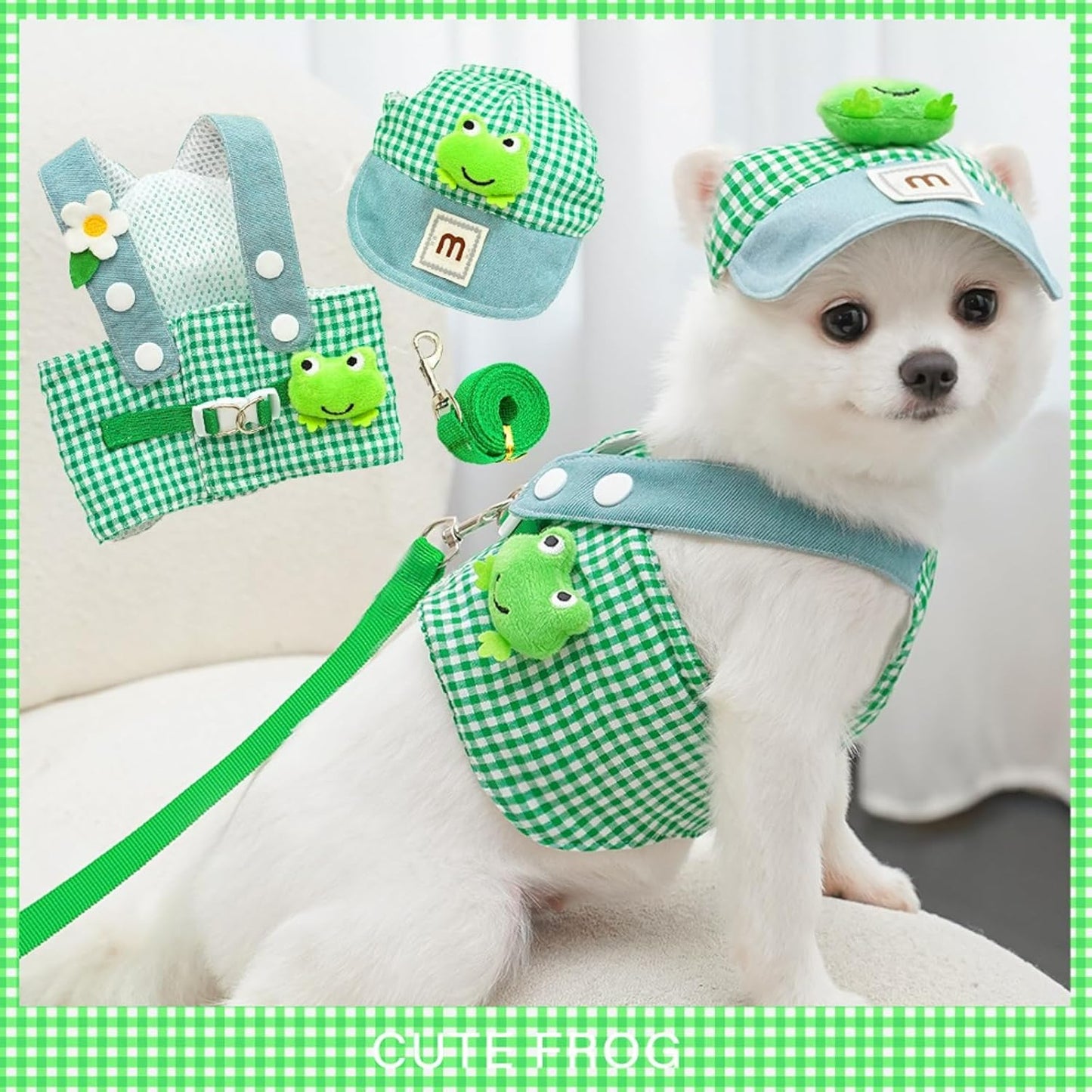 3-in-1 Pet Harness Set with Sun Hat & Leash