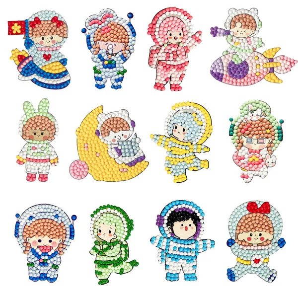 DIY children's free stick cartoon diamond painting