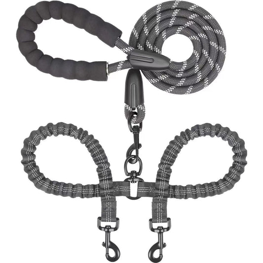 Heavy Duty Dog Leash with Shock Absorbing Bungee