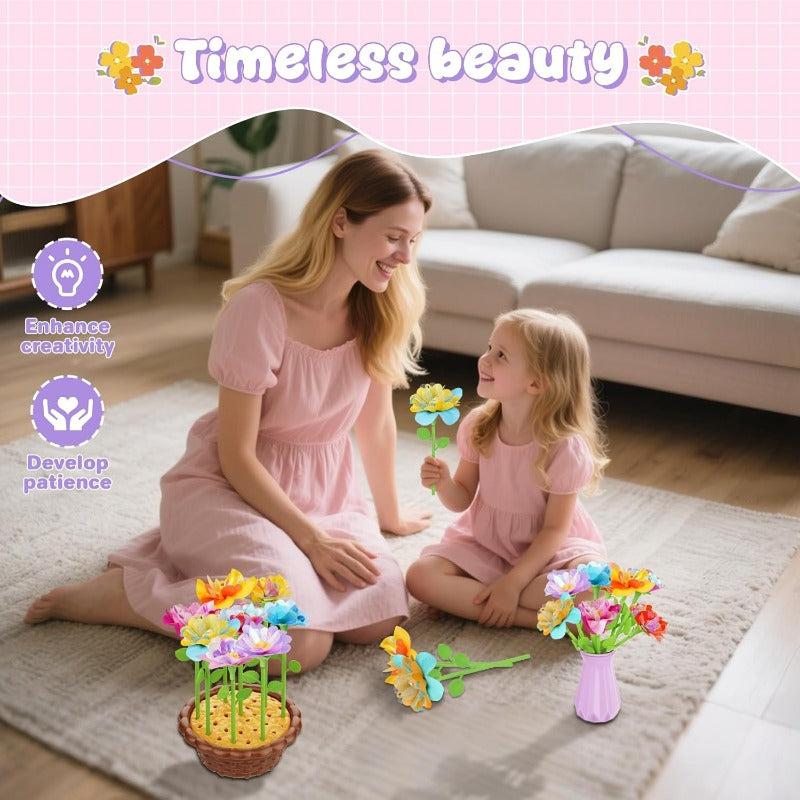Kids DIY Flower Craft Kit – Press & Build Your Own Bouquets