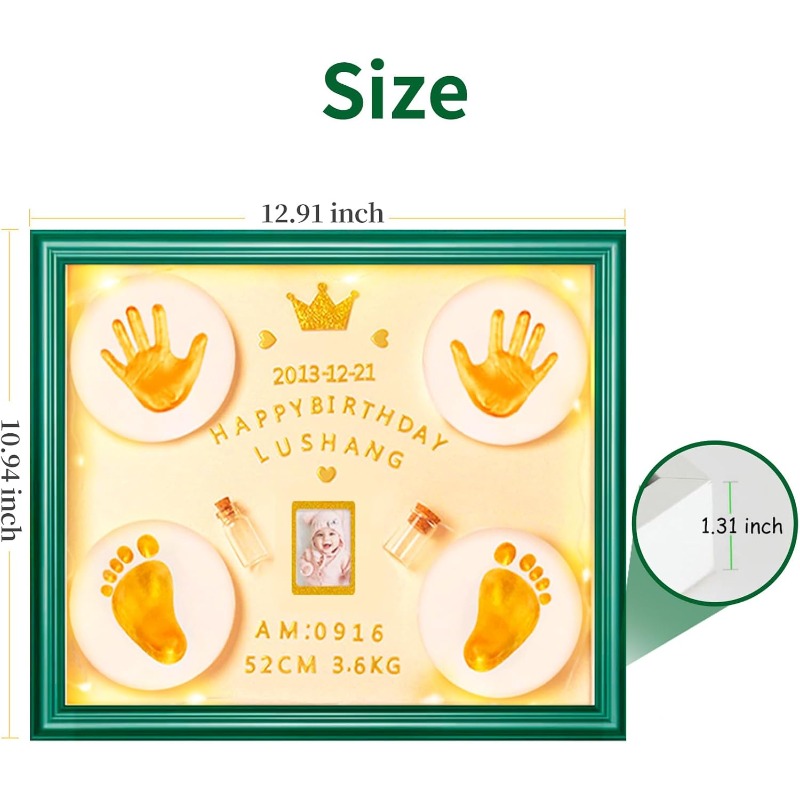 Baby Handprint & Footprint Keepsake Frame