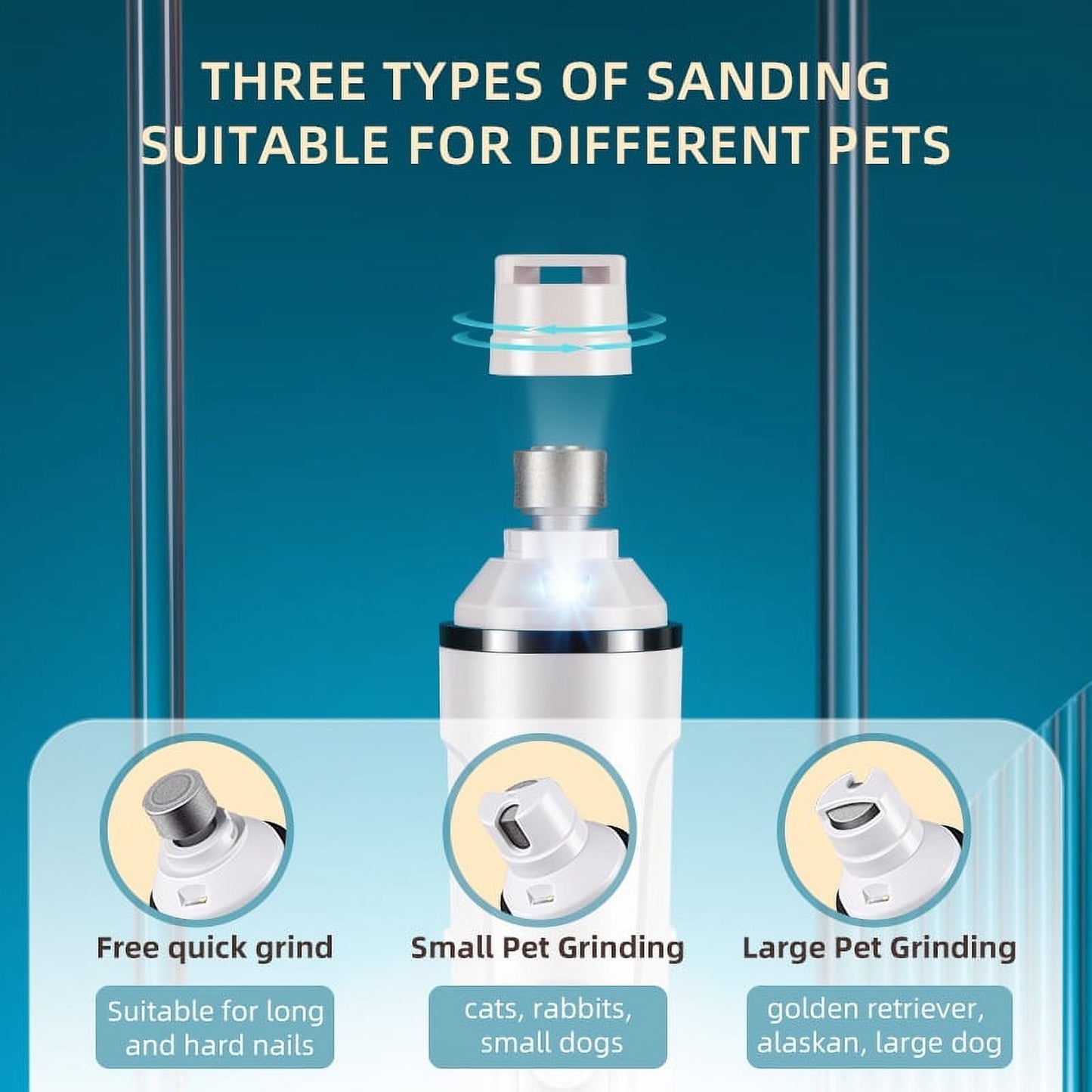 Rechargeable LED Pet Nail Grinder