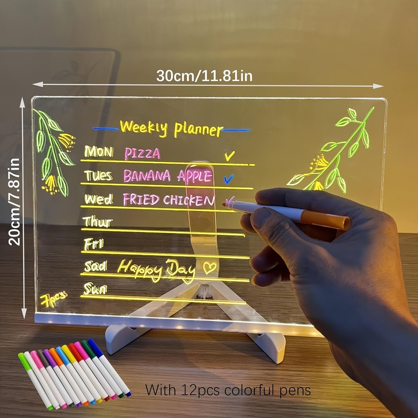 GlowNote LED Message Board with Colorful Neon Light