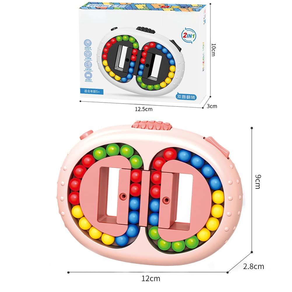 Rotating Magic Bean Puzzle & Fidget Toy – Dual-Sided Logic Game