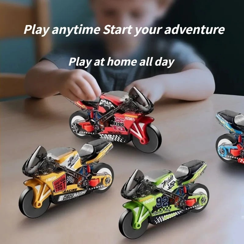 Pull-Back Spark Motorcycle Keychain