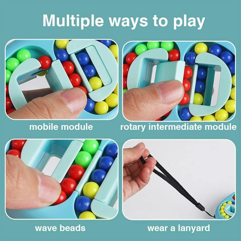 Rotating Magic Bean Puzzle & Fidget Toy – Dual-Sided Logic Game