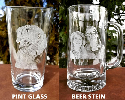 Custom Engraved Glass | Family portrait, Personalized gift