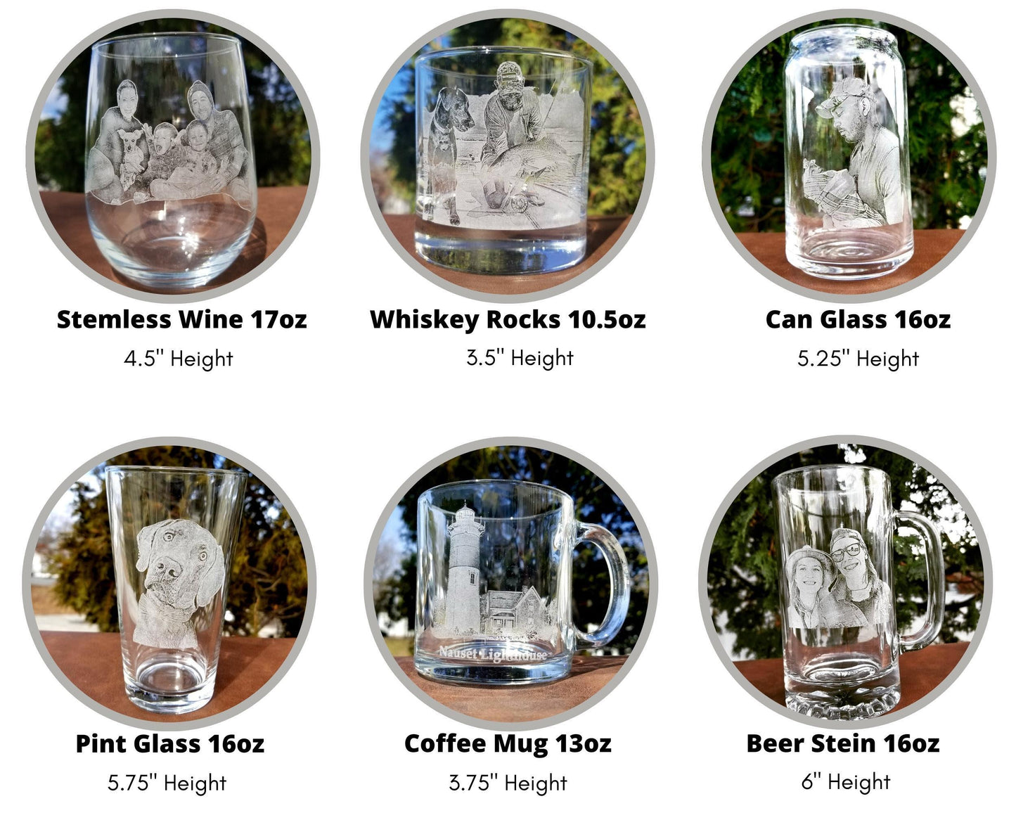 Custom Engraved Glass | Family portrait, Personalized gift