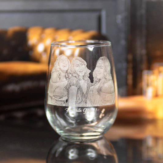 Custom Engraved Glass | Family portrait, Personalized gift